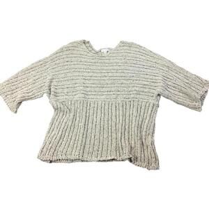 J.Jill Size XS Pure Jill Kimono Sleeve Knit Pullover Sweater In Speckled Oatmeal